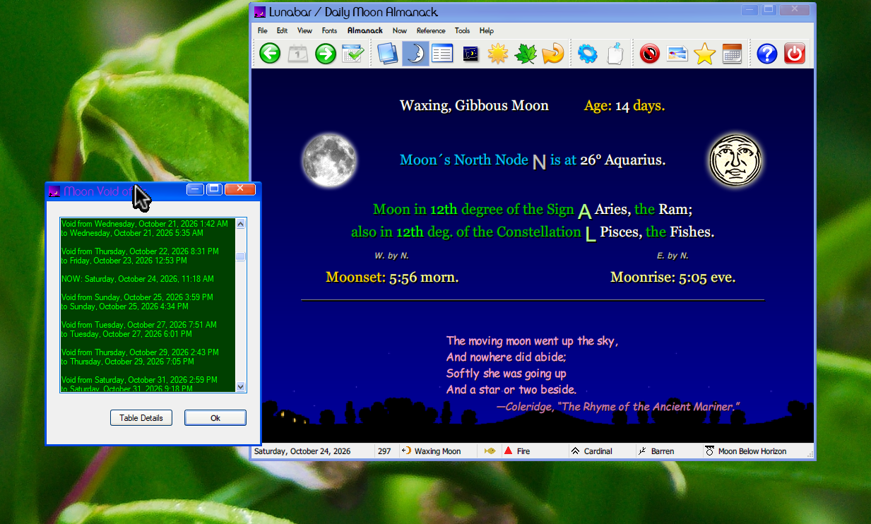 Updating the Void of Course for LunaBar (unofficial)